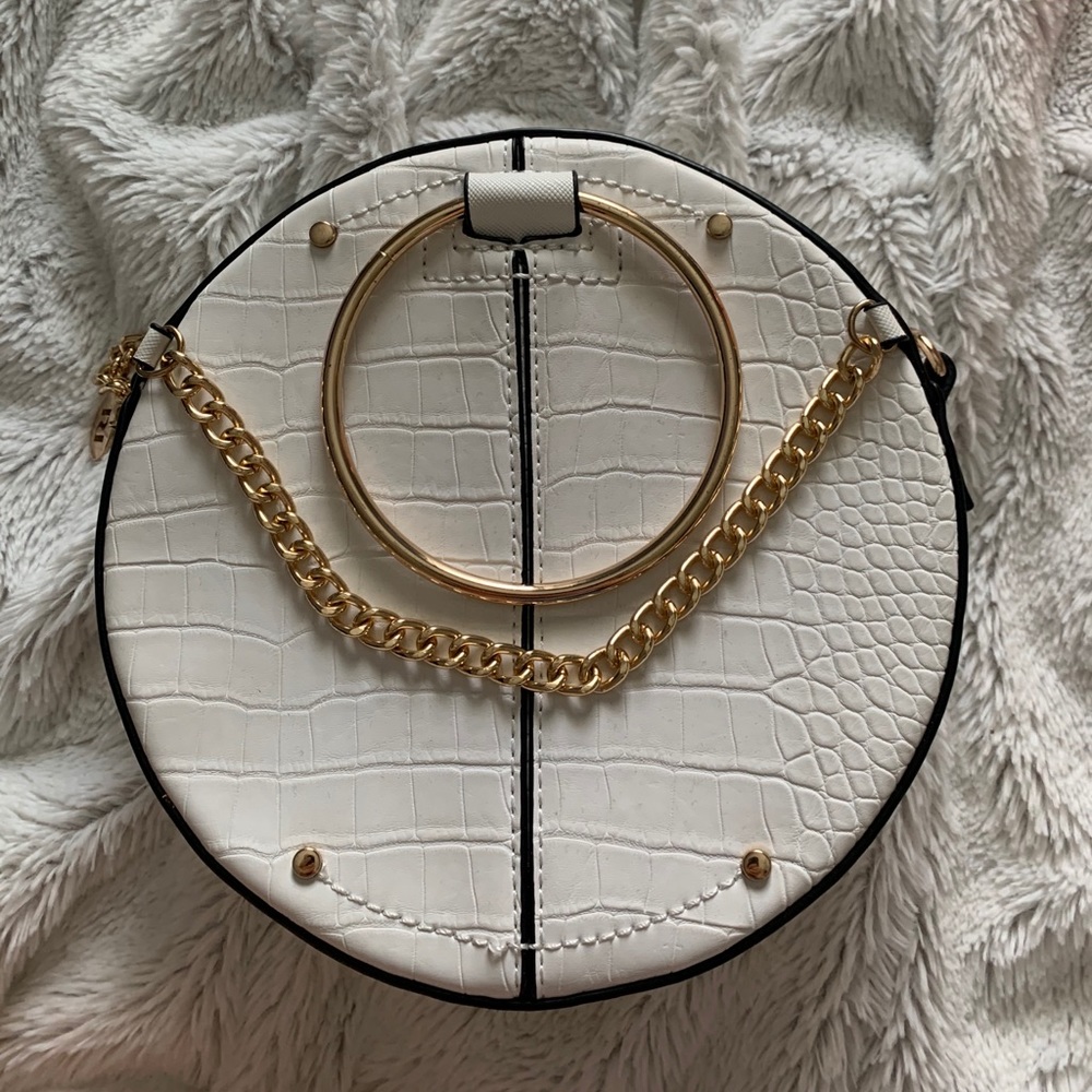 White cross or hand bag